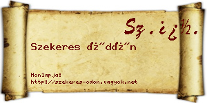 Szekeres Ödön névjegykártya