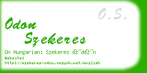 odon szekeres business card